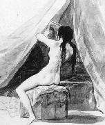 Nude Woman Holding a Mirror Francisco de Goya